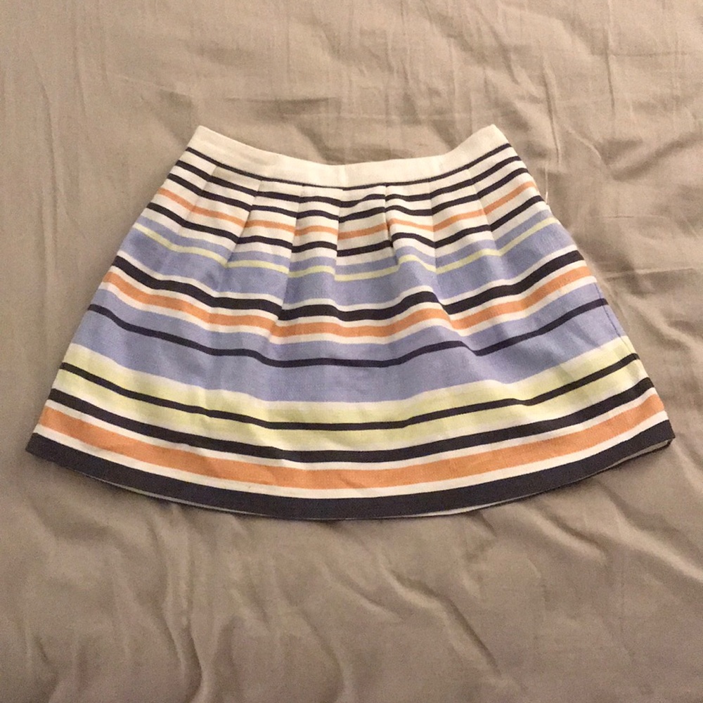 Soft striped a-line skirt